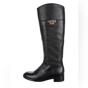 Tory Burch Joanna Leather Riding Boots - Black; Size 6/5